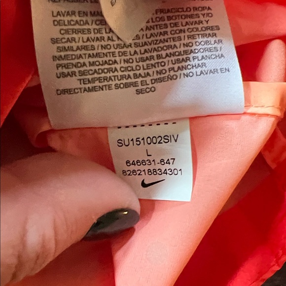 Nike Gradient/Ombre Coral/Orange/ Pink Athletic Vest 100% Polyester - Picture 6 of 6